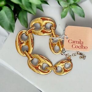 👑🔹️Camila Coelho 🔹️Mariner Gold Link Bracelet 8”+1”